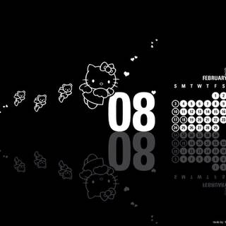 Hello kitty black wallpaper