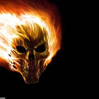 Fire skull wallpaper desktop