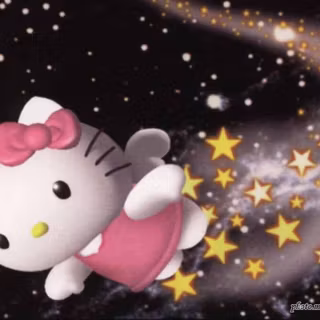 Wallpaper hello kitty black