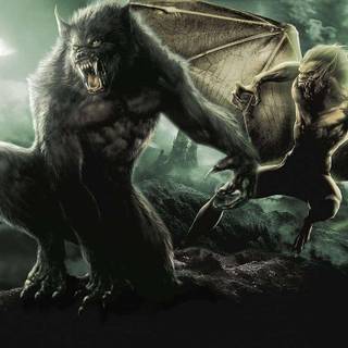 Werewolf vs vampire wallpaper