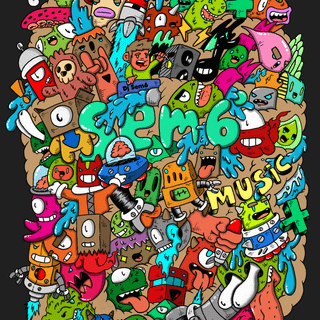 Doodle monster wallpaper
