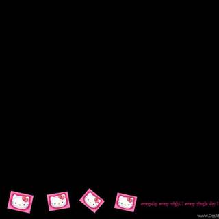 Hello kitty wallpaper desktop black