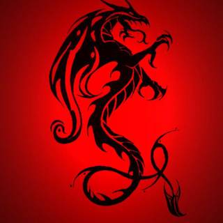 Red dragon HD wallpaper