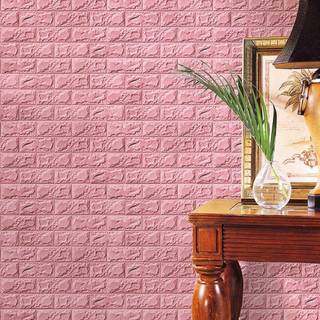 Pink brick wallpaper