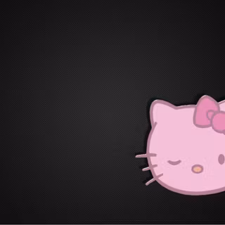 Wallpaper hello kitty hitam pink