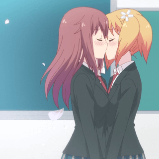 Yuri anime wallpaper kiss