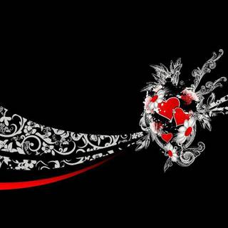 Black hearts wallpaper