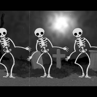 3D skeleton wallpaper