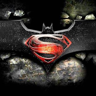 Batman superman logo wallpaper