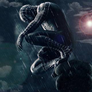 Black spiderman iphone wallpaper