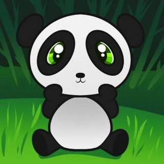 Wallpaper panda cartoon