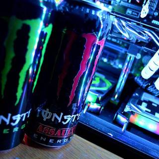 Blue monster energy wallpaper