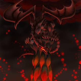 HD red eyes black dragon wallpaper