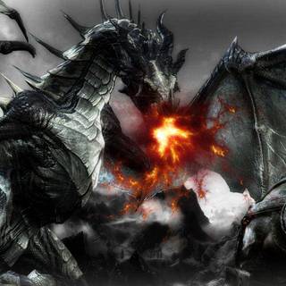 Skyrim wallpaper dragon