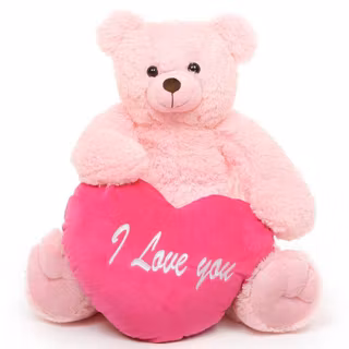 Cute pink teddy bear wallpaper for desktop