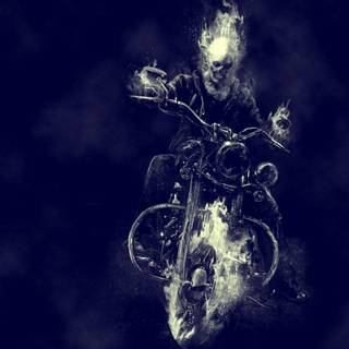 Ghost rider blue HD wallpaper