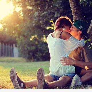 Cute love couple HD wallpaper