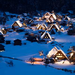 Snow night wallpaper HD