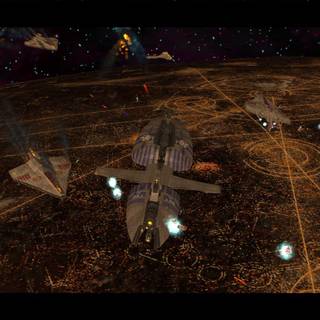 Battle over coruscant wallpaper