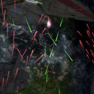 Battle over coruscant wallpaper