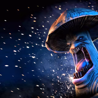 Magic mushroom wallpaper