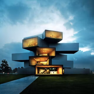 Modern house wallpaper