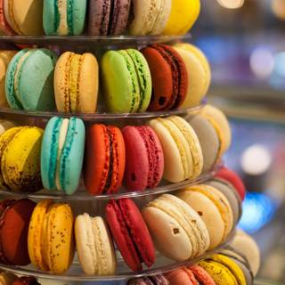 Colorful macarons wallpaper