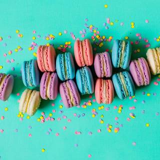 Colorful macarons wallpaper