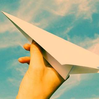 Paper airplane wallpaper
