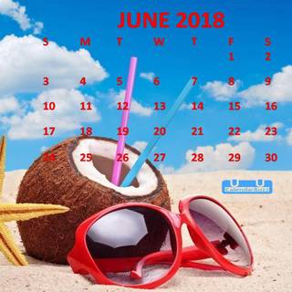 June 2018 calendar wallpaper