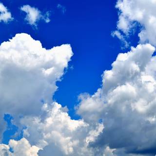 Blue sky with clouds wallpaper