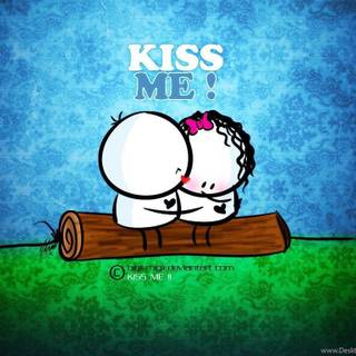 Kiss me wallpaper