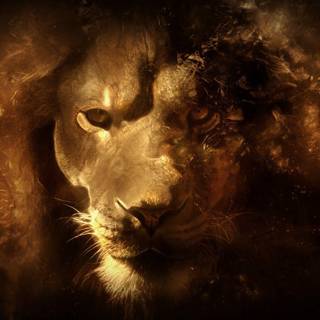Abstract lion wallpaper