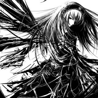 Black and white anime wallpaper