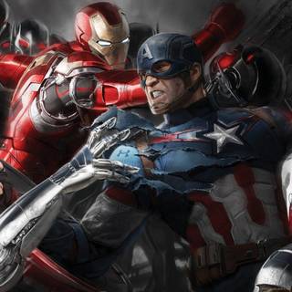 Iron Man vs Captain America wallpaper