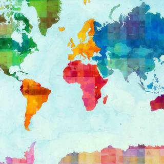 World watercolor wallpaper