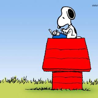 Snoopy and Woodstock camping wallpaper