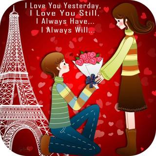 Men flower propose wallpaper