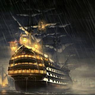 Sailing ship wallpaper