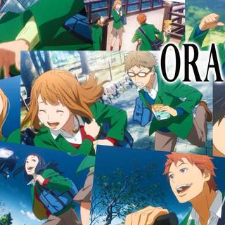 Orange anime wallpaper