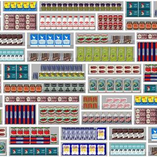 Supermarket wallpaper