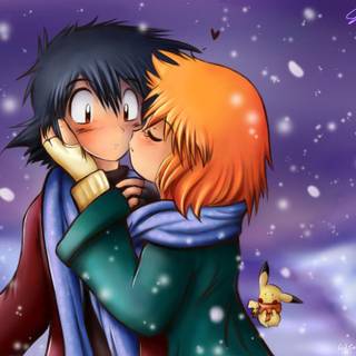 Pokémon Ash and Misty wallpaper