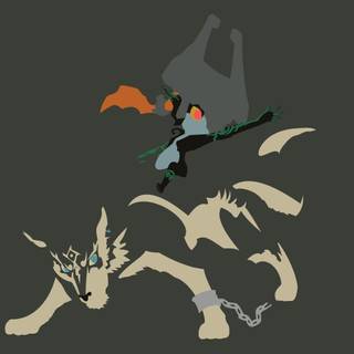 Midna and wolf link wallpaper