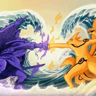 Susanoo vs Kurama wallpaper