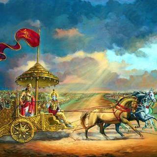 Lord krishna and arjuna wallpaper