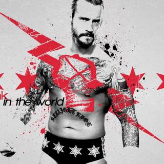 Cm punk wallpaper best in the world logo
