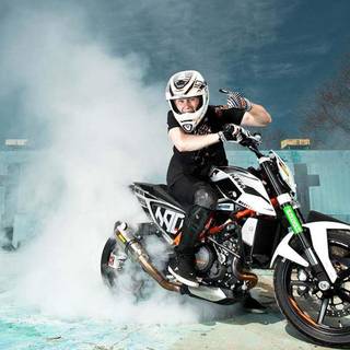 Motorcycle stunt wallpaper