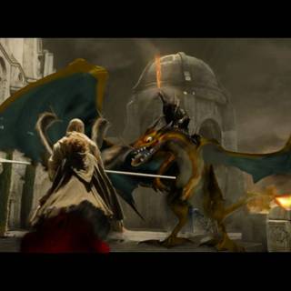 Gandalf vs sauon wallpaper