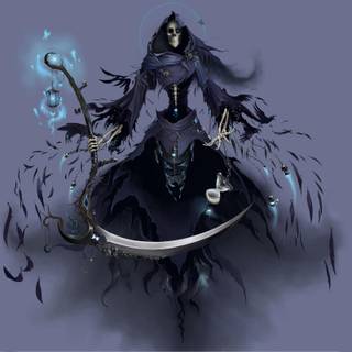 Female grim reaper wallpaper