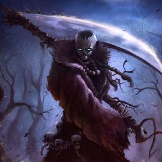 Female grim reaper wallpaper